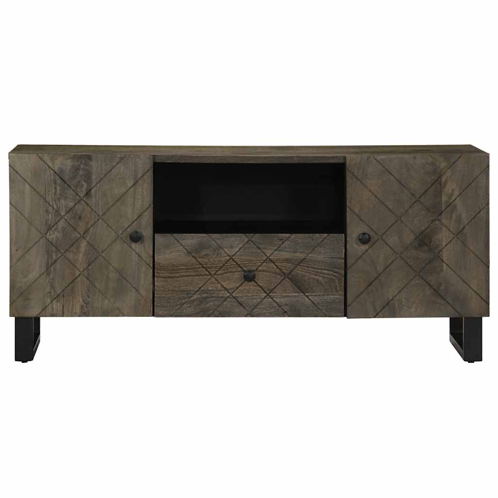 vidaXL Szafka pod telewizor, czarna, 105x33x46 cm, lite drewno mango