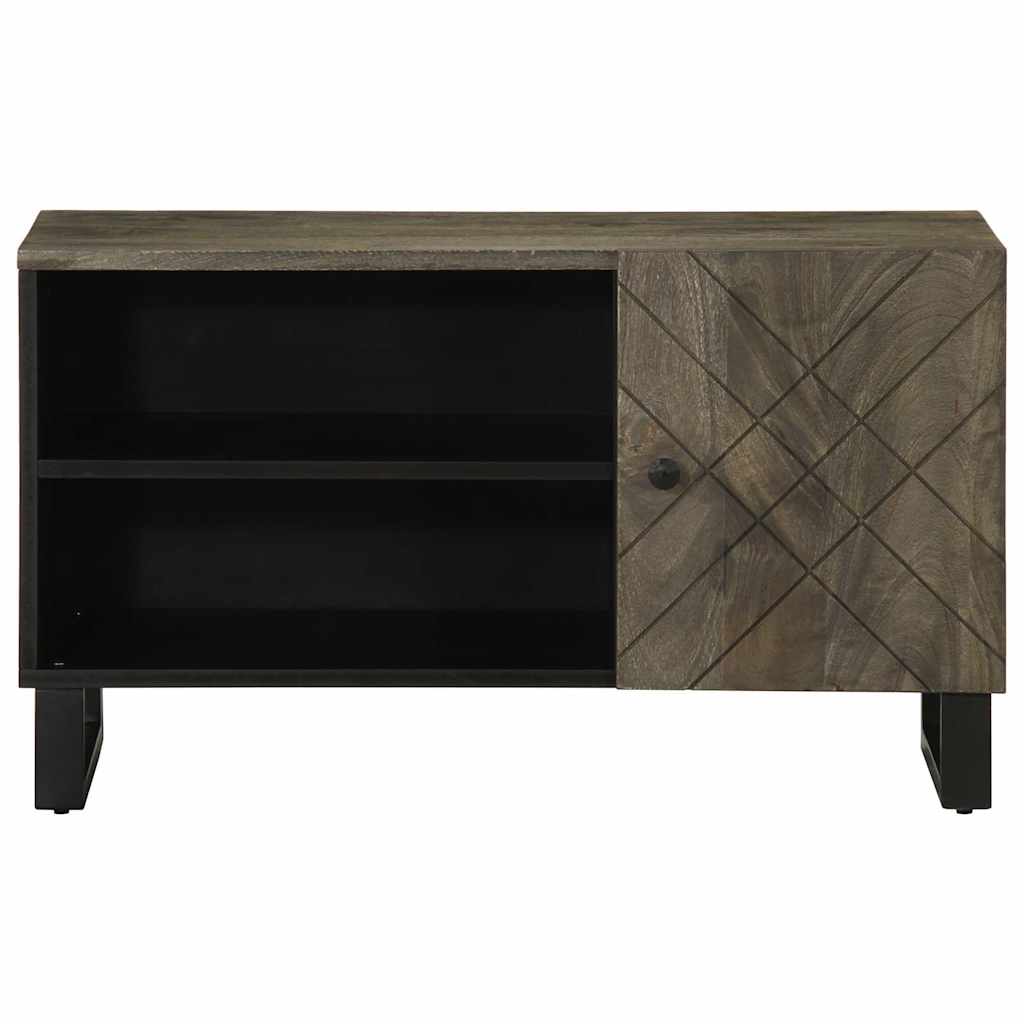 vidaXL Szafka pod telewizor, czarna, 80x33x46 cm, lite drewno mango