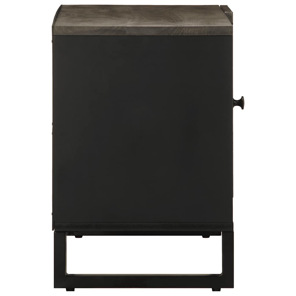 vidaXL Szafka pod telewizor, czarna, 80x33x46 cm, lite drewno mango