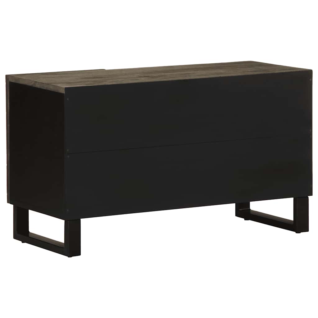 vidaXL Szafka pod telewizor, czarna, 80x33x46 cm, lite drewno mango