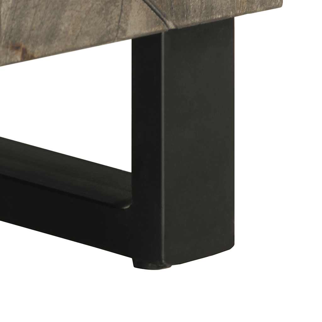 vidaXL Szafka pod telewizor, czarna, 80x33x46 cm, lite drewno mango