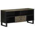 vidaXL Szafka pod telewizor, czarna, 100x33x46 cm, lite drewno mango