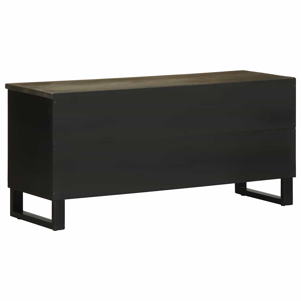 vidaXL Szafka pod telewizor, czarna, 100x33x46 cm, lite drewno mango