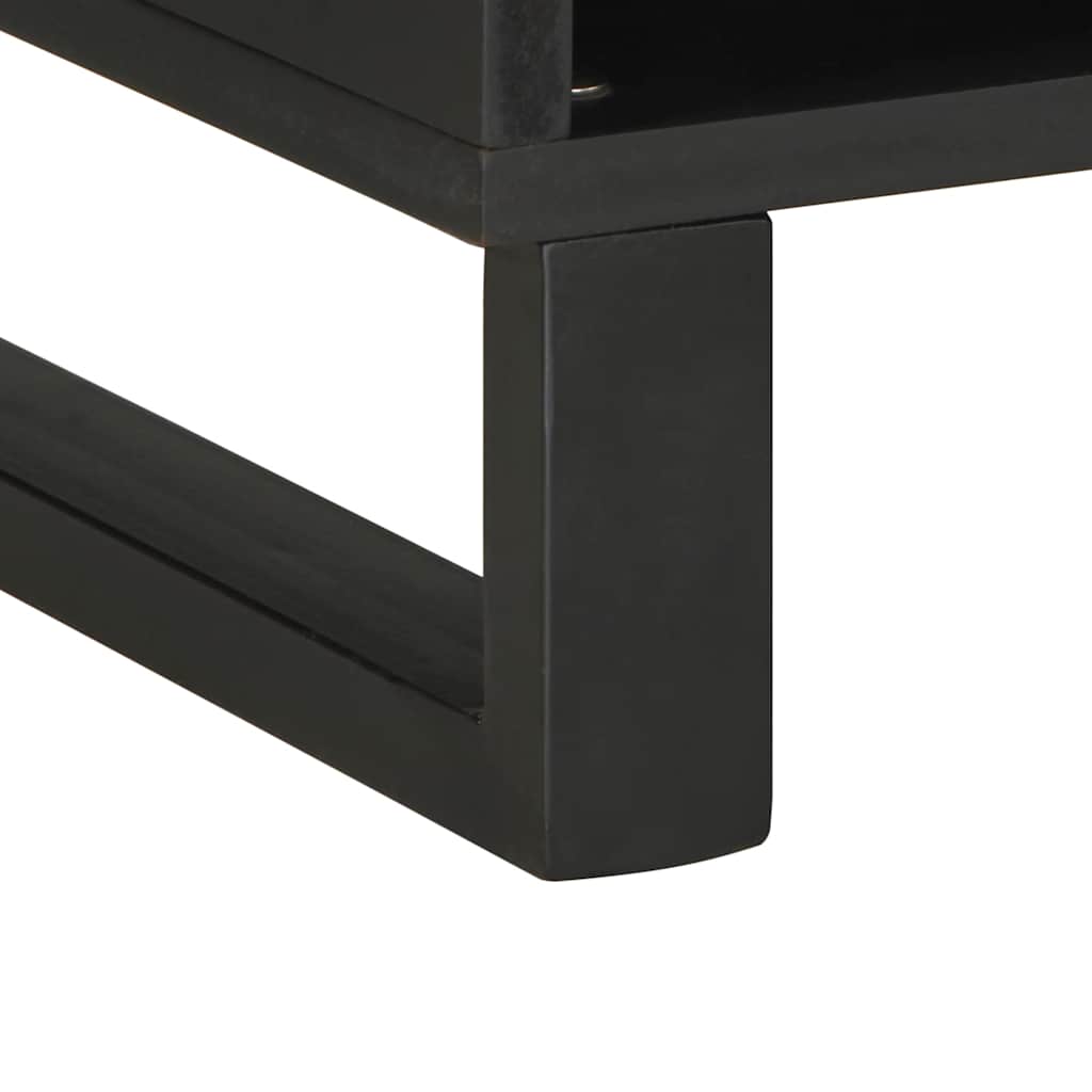 vidaXL Szafka pod telewizor, czarna, 100x33x46 cm, lite drewno mango