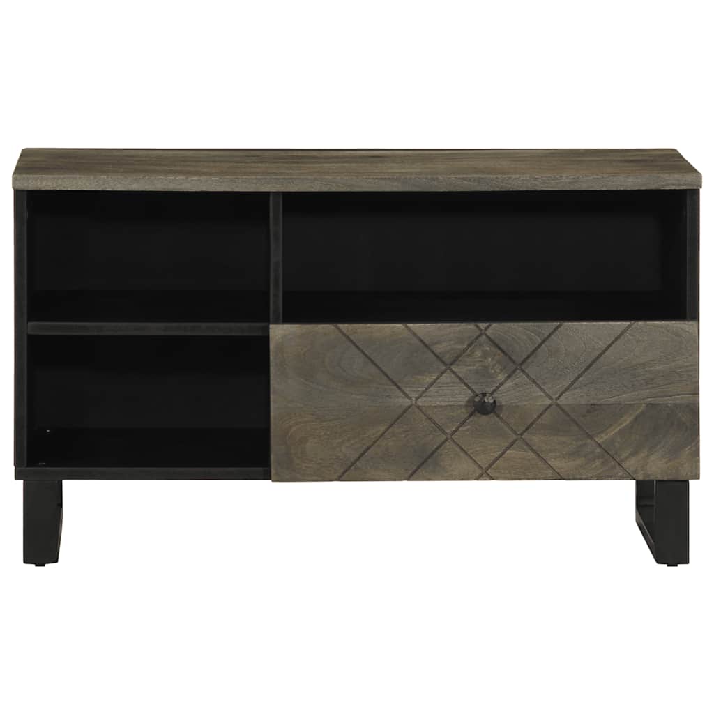 vidaXL Szafka pod telewizor, czarna, 80x33x46 cm, lite drewno mango