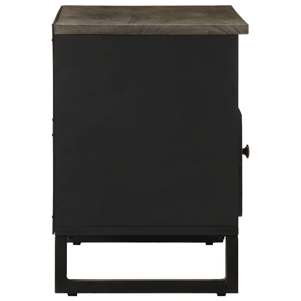 vidaXL Szafka pod telewizor, czarna, 80x33x46 cm, lite drewno mango
