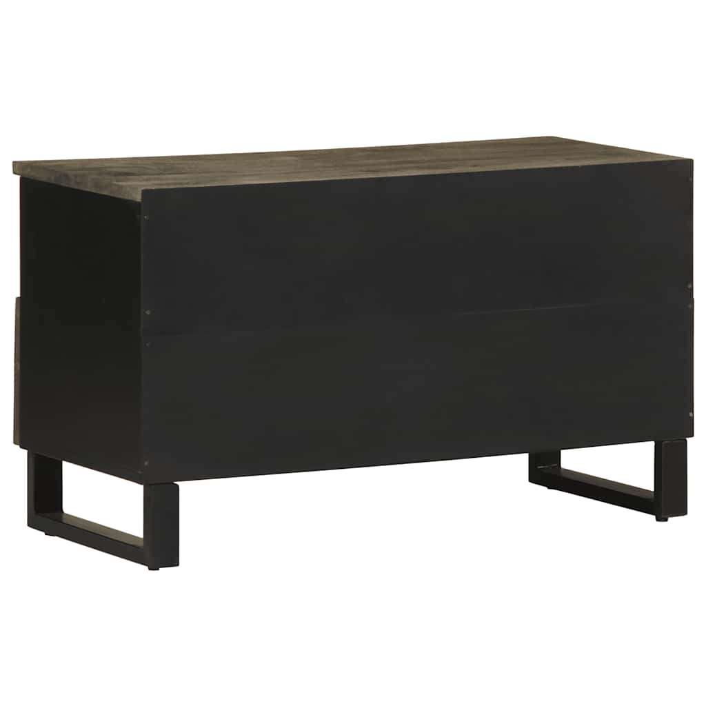 vidaXL Szafka pod telewizor, czarna, 80x33x46 cm, lite drewno mango