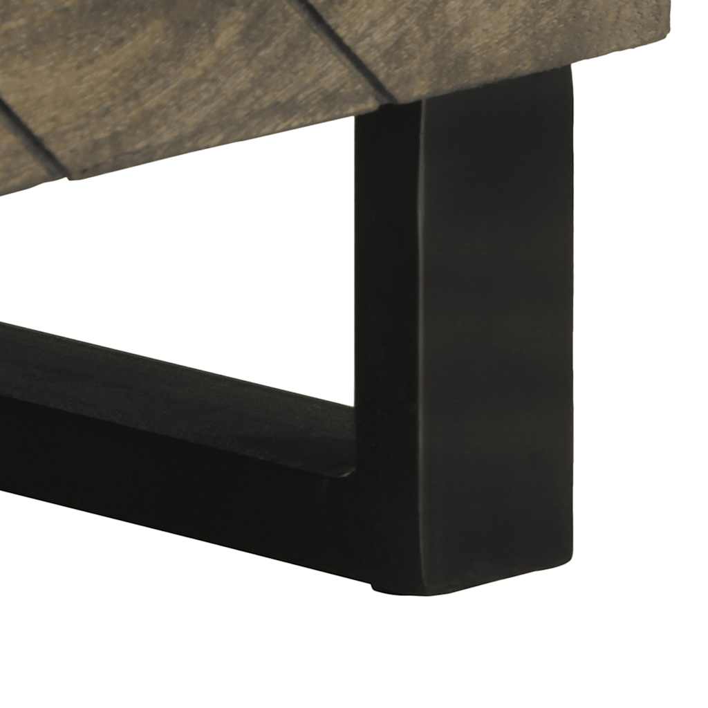 vidaXL Szafka pod telewizor, czarna, 80x33x46 cm, lite drewno mango