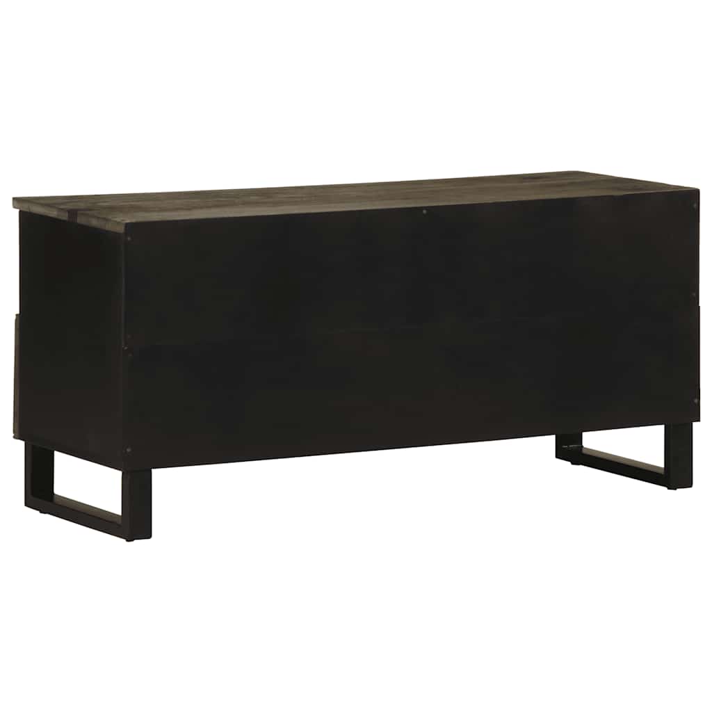 vidaXL Szafka pod telewizor, czarna, 100x33x46 cm, lite drewno mango