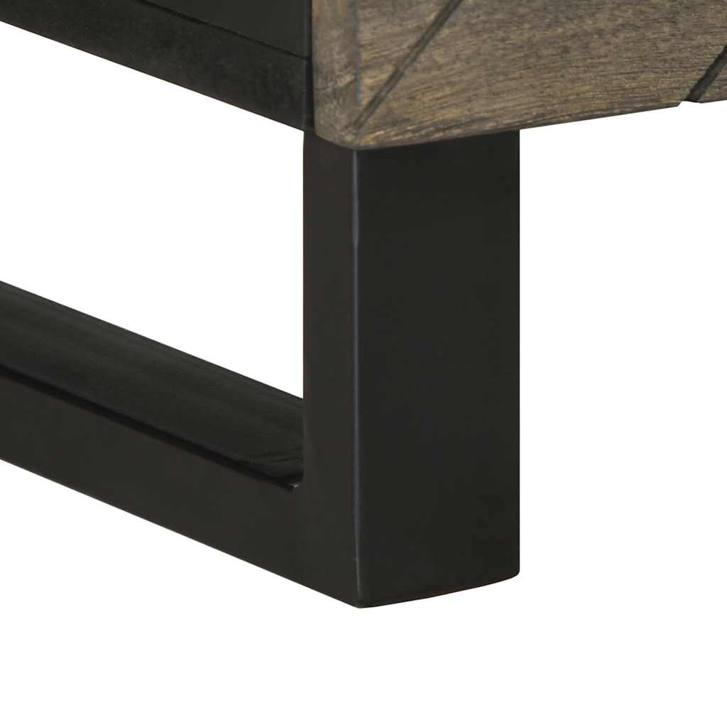 vidaXL Szafka pod telewizor, czarna, 100x33x46 cm, lite drewno mango