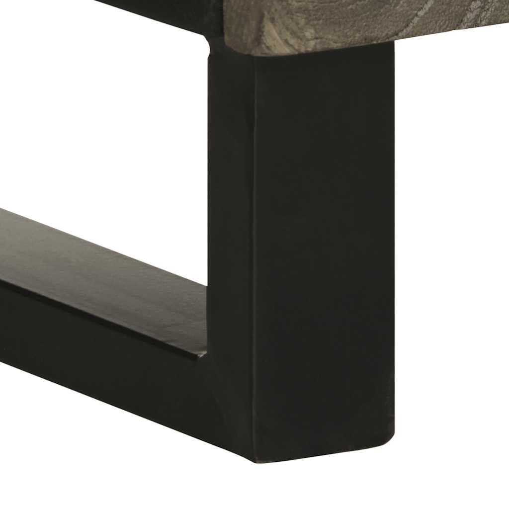vidaXL Szafka łazienkowa, czarna, 38x33x160 cm, lite drewno mango