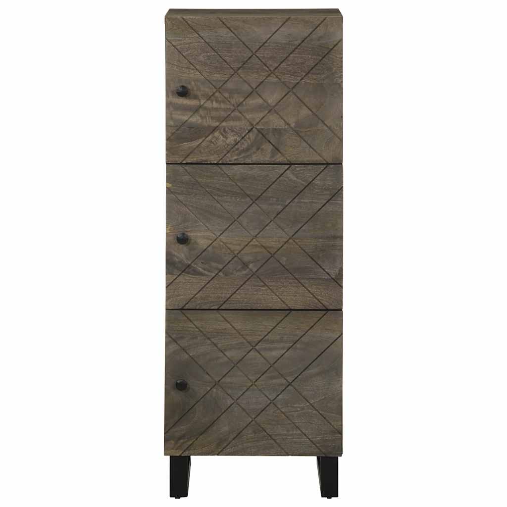 vidaXL Szafka, czarna, 40x33x110 cm, lite drewno mango
