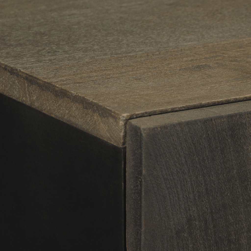 vidaXL Szafka, czarna, 60x33x100 cm, lite drewno mango