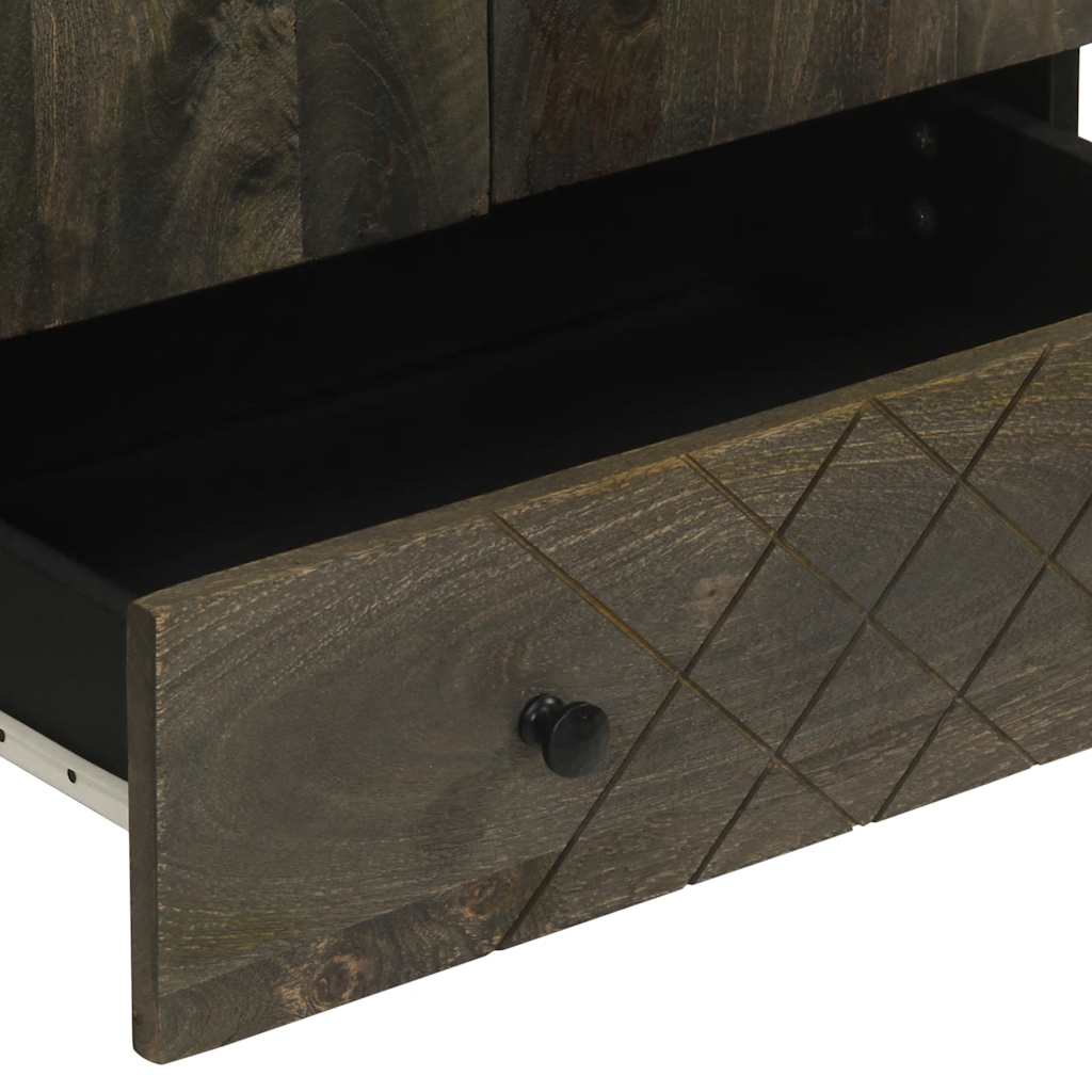vidaXL Szafka, czarna, 60x33x100 cm, lite drewno mango