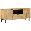 vidaXL Szafka RTV Brązowa 105x33x46 cm Drewno lite Mango