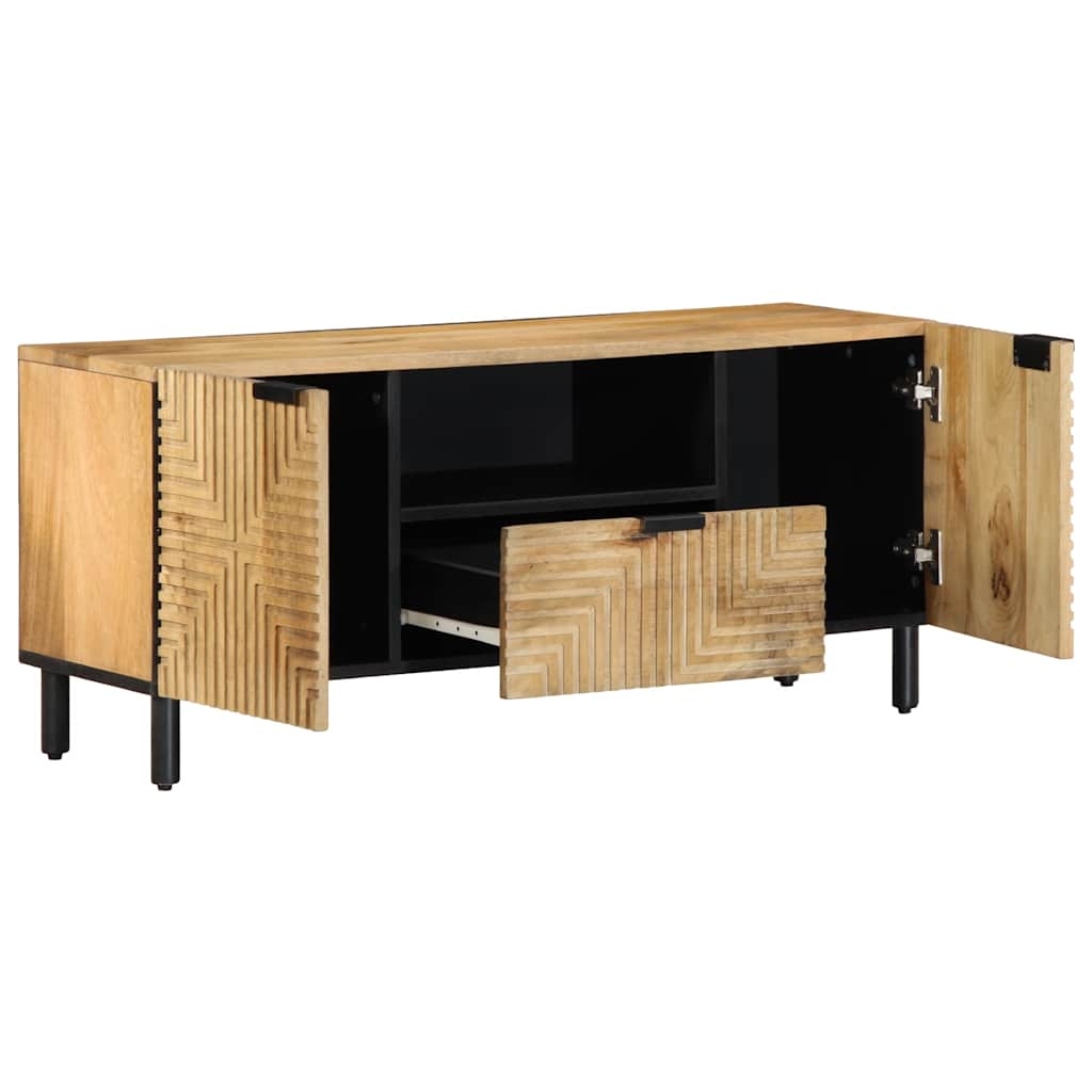vidaXL Szafka RTV Brązowa 105x33x46 cm Drewno lite Mango
