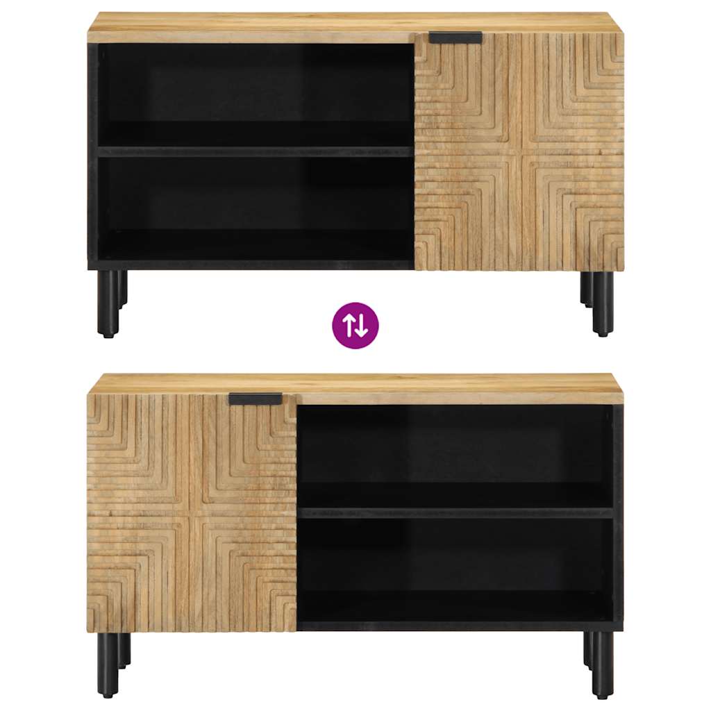 vidaXL Szafka RTV Brązowa 80x31,5x46 cm Drewno lite Mango