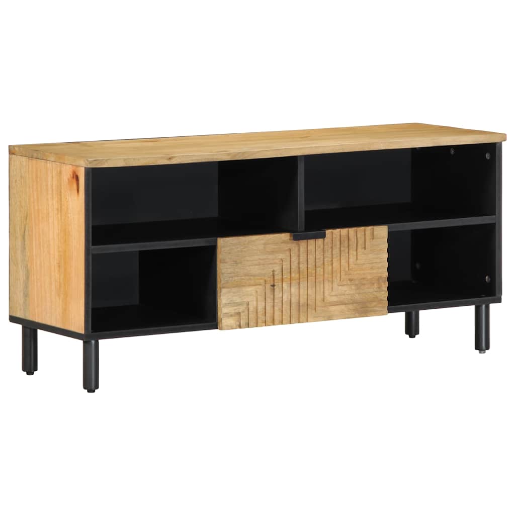 vidaXL Szafka RTV Brązowa 100x33x46 cm Drewno lite Mango