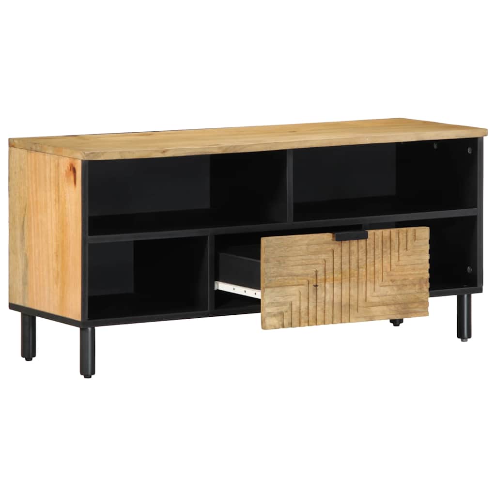 vidaXL Szafka RTV Brązowa 100x33x46 cm Drewno lite Mango