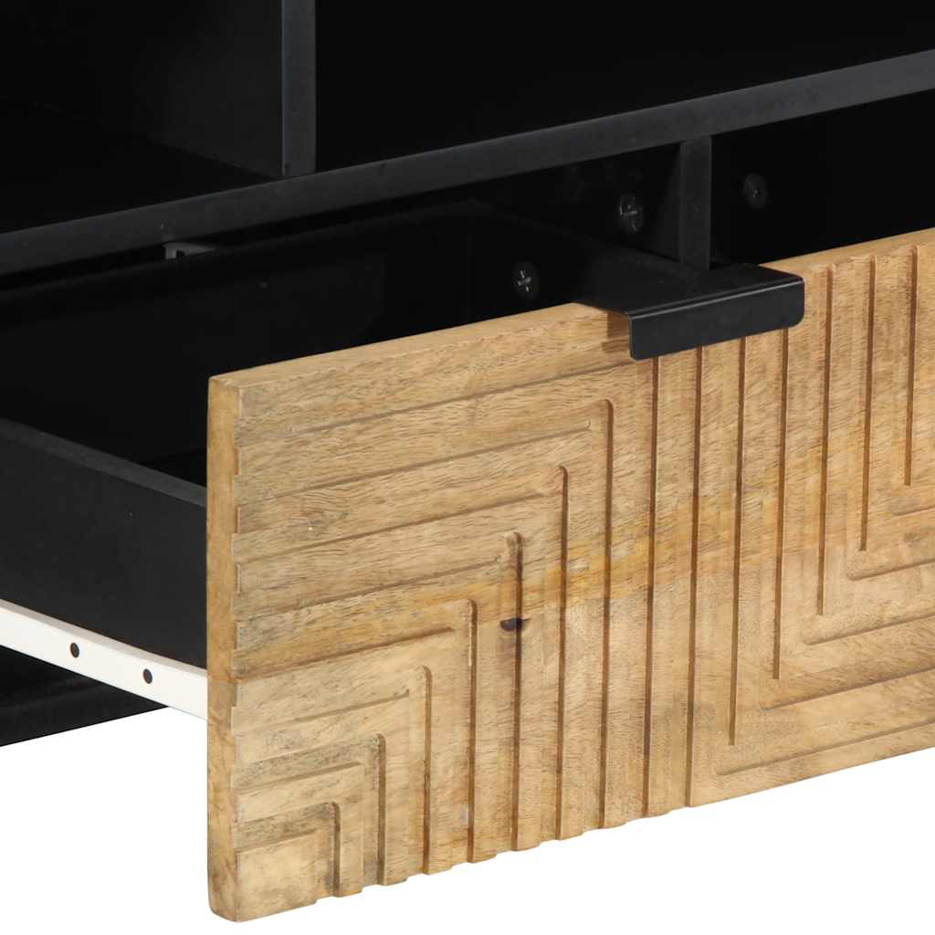 vidaXL Szafka RTV Brązowa 100x33x46 cm Drewno lite Mango