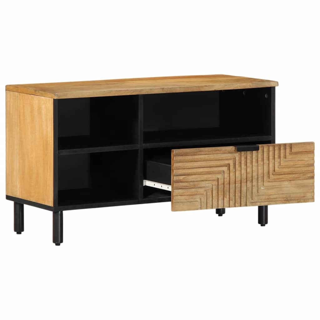 vidaXL Szafka RTV Brązowa 80x33x46 cm Drewno lite Mango