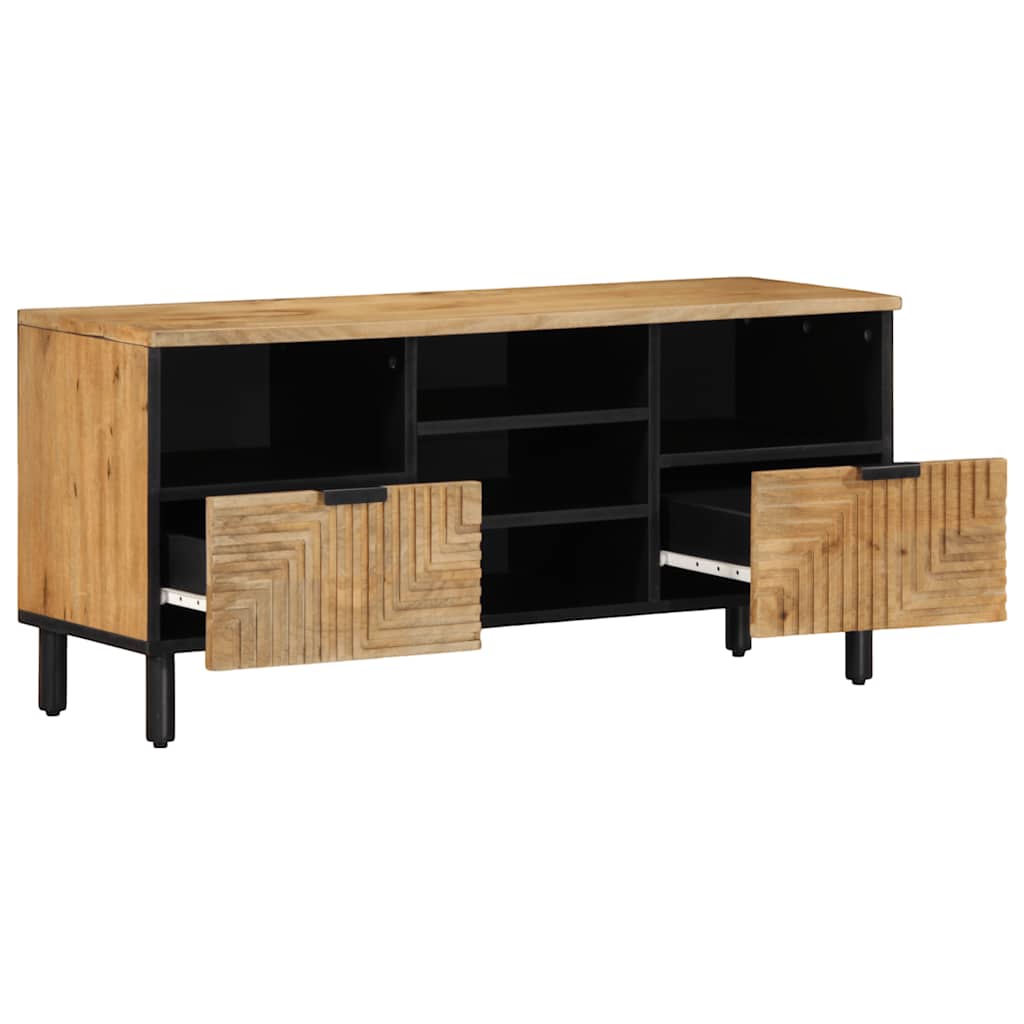 vidaXL Szafka RTV Brązowa 100x33x46 cm Drewno lite Mango