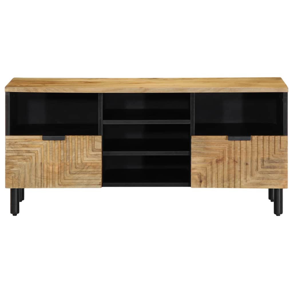 vidaXL Szafka RTV Brązowa 100x33x46 cm Drewno lite Mango