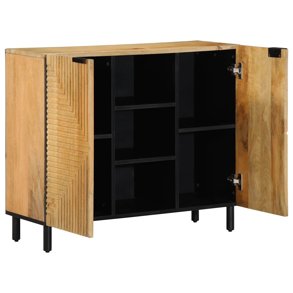 vidaXL Komoda Brązowa 90x33x75 cm Drewno lite Mango