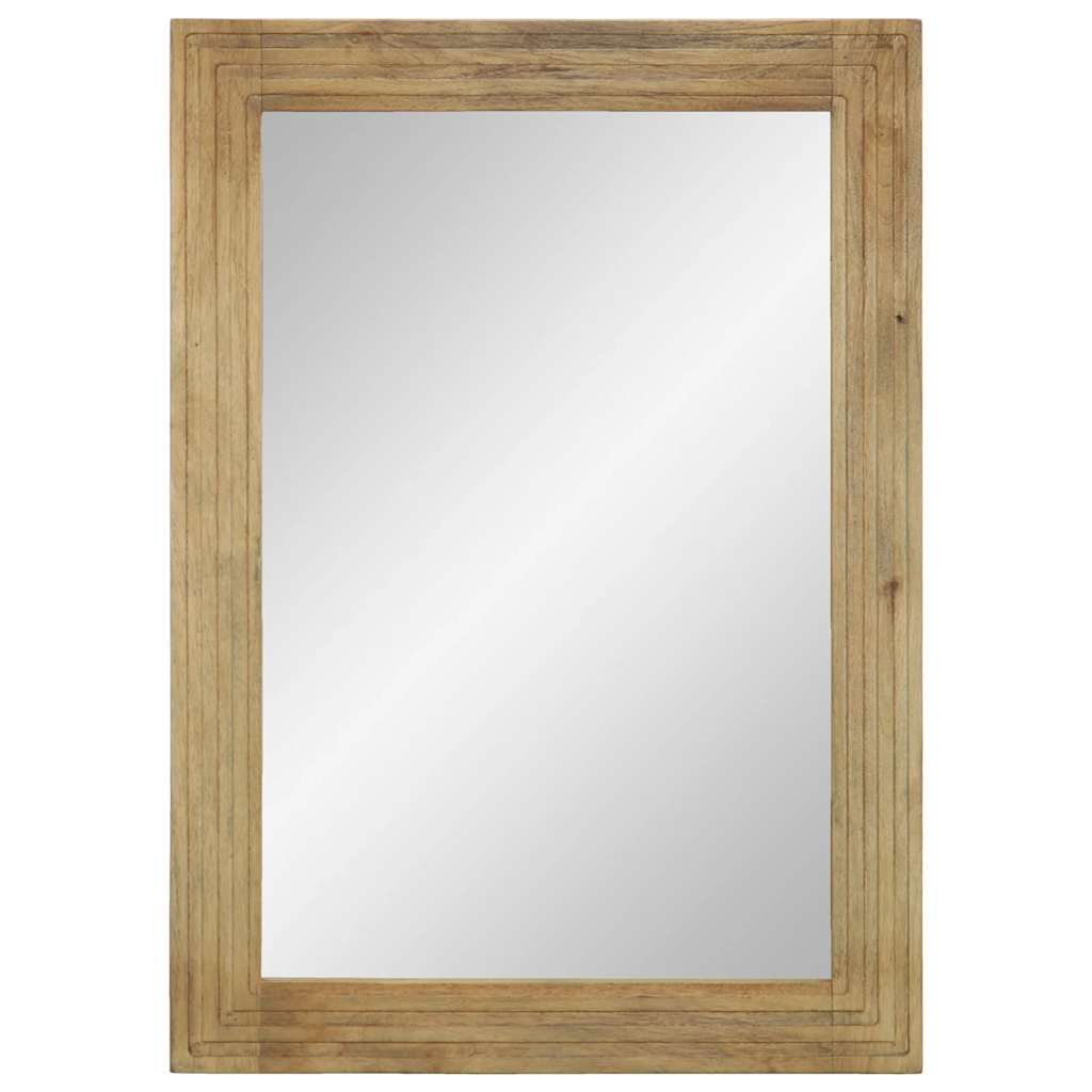 vidaXL Lustro łazienkowe Brązowe 50x70x2,5 cm Drewno lite Mango