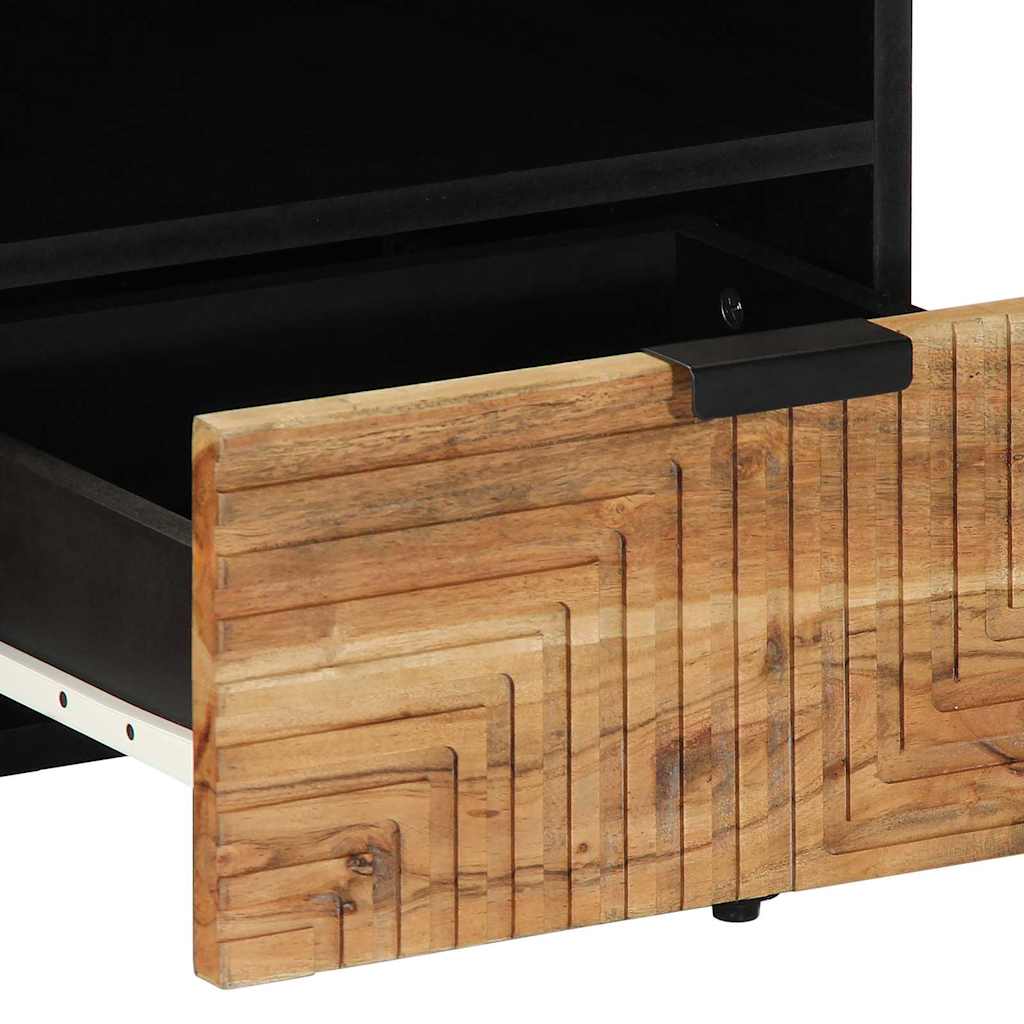 vidaXL Stolik kawowy brązowy 80 x 54 x 40 cm Lite Drewno Akacji