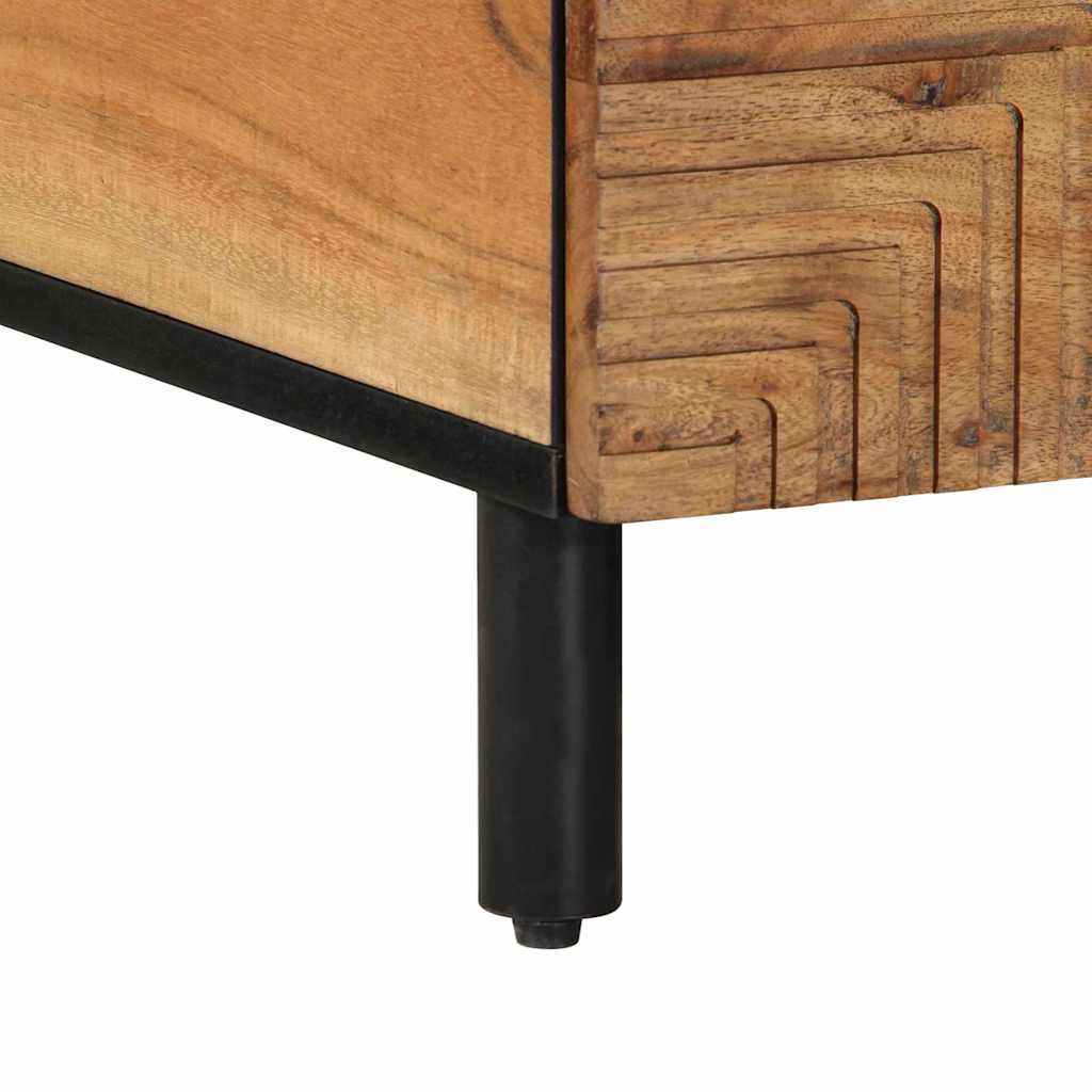 vidaXL Stolik kawowy brązowy 80 x 54 x 40 cm Lite Drewno Akacji