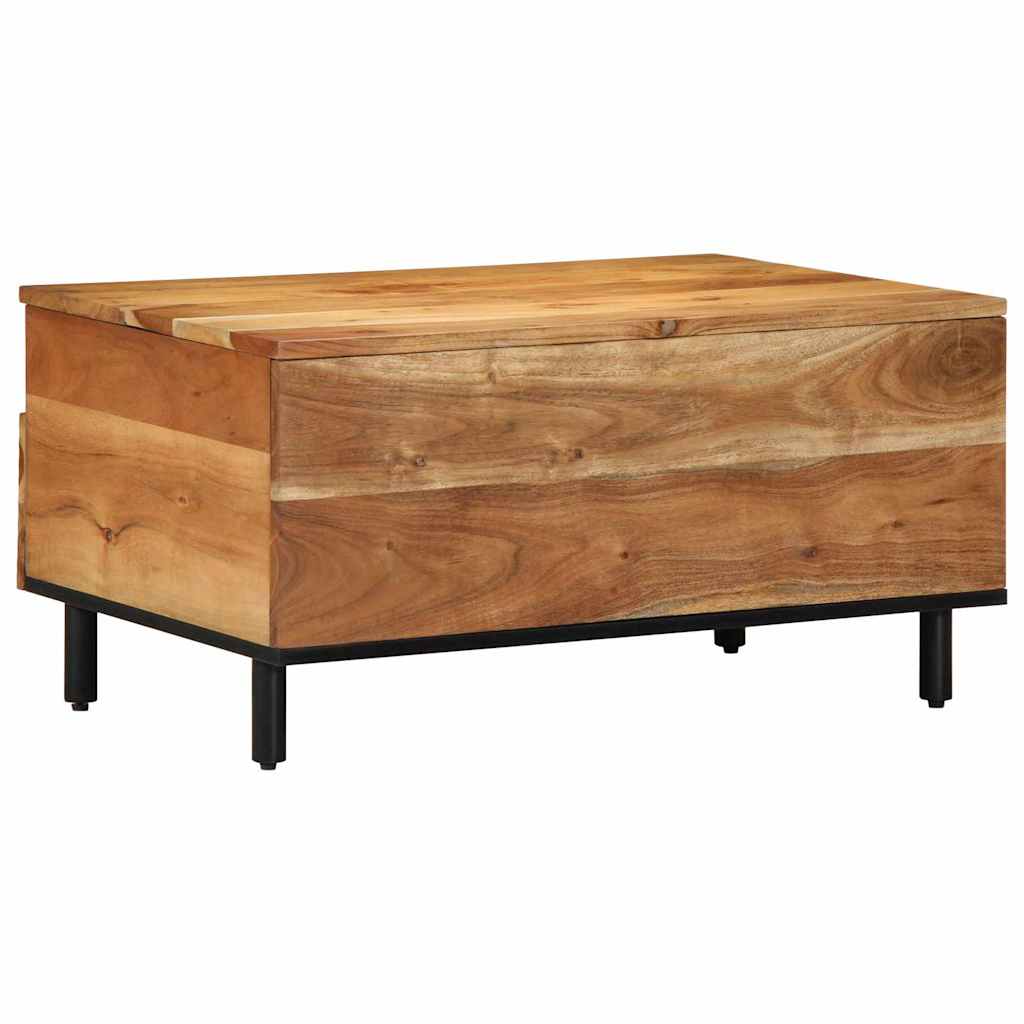 vidaXL Stolik kawowy brązowy 80 x 54 x 40 cm Lite Drewno Akacji