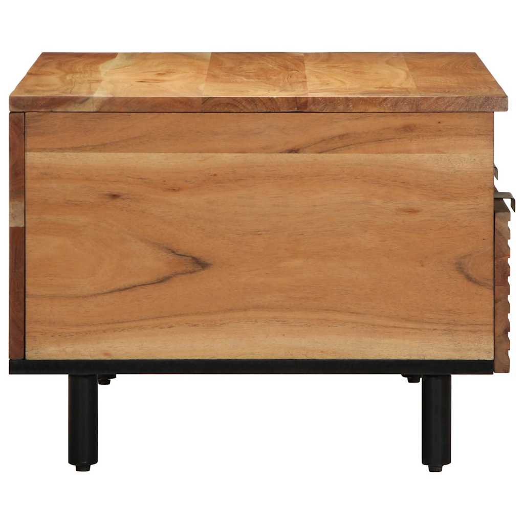 vidaXL Stolik kawowy brązowy 80 x 54 x 40 cm Lite Drewno Akacji
