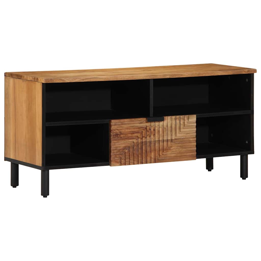 vidaXL Szafka pod telewizor brązowy 100 x 33 x 46 cm Drewno z mango