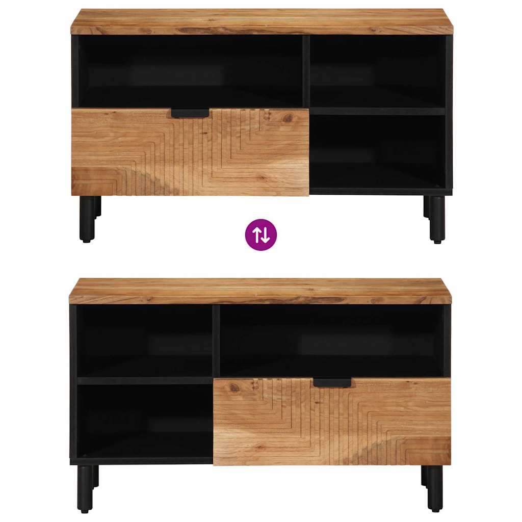 vidaXL Szafka pod telewizor brązowy 80 x 33 x 46 cm Drewno z mango