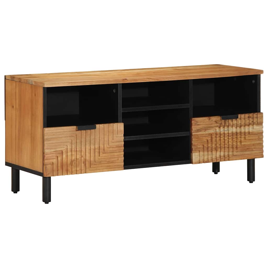vidaXL Szafka pod telewizor brązowy 100 x 33,5 x 46 cm Drewno z mango