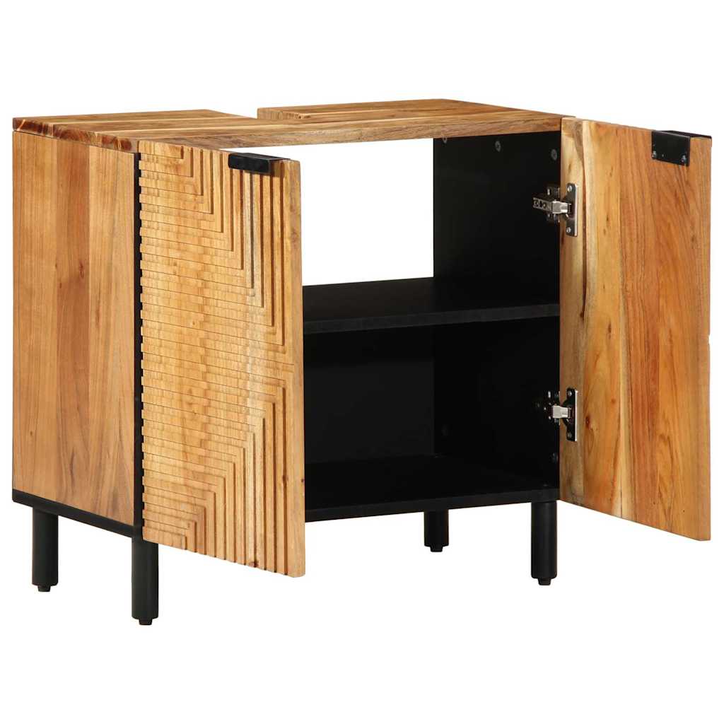 vidaXL Szafka pod umywalkę brązowy 62 x 33 x 58 cm Drewno z mango