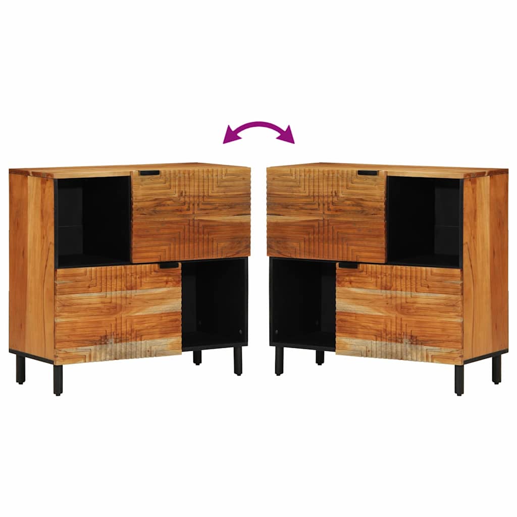 vidaXL Bufet z półką z drzwiami brązowy 80 x 33 x 75 cm Drewno z mango