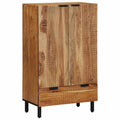 vidaXL Highboard z szufladą brązowy 60 x 33 x 100 cm Drewno z mango