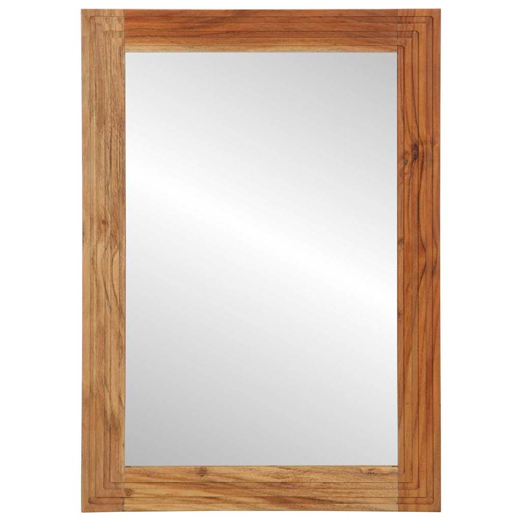vidaXL Lustro łazienkowe Montowane na ścianie Brązowy 70 x 50 x 2.5 cm