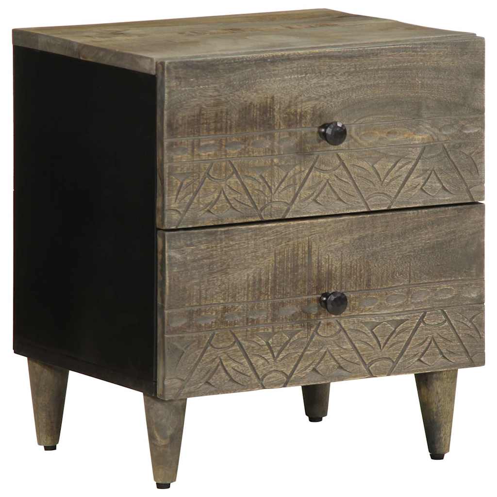 vidaXL Szafki nocne 2 szt. Jasnoszary 40x33x46 cm Drewno lite Mango