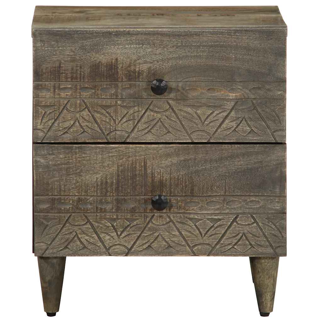 vidaXL Szafki nocne 2 szt. Jasnoszary 40x33x46 cm Drewno lite Mango
