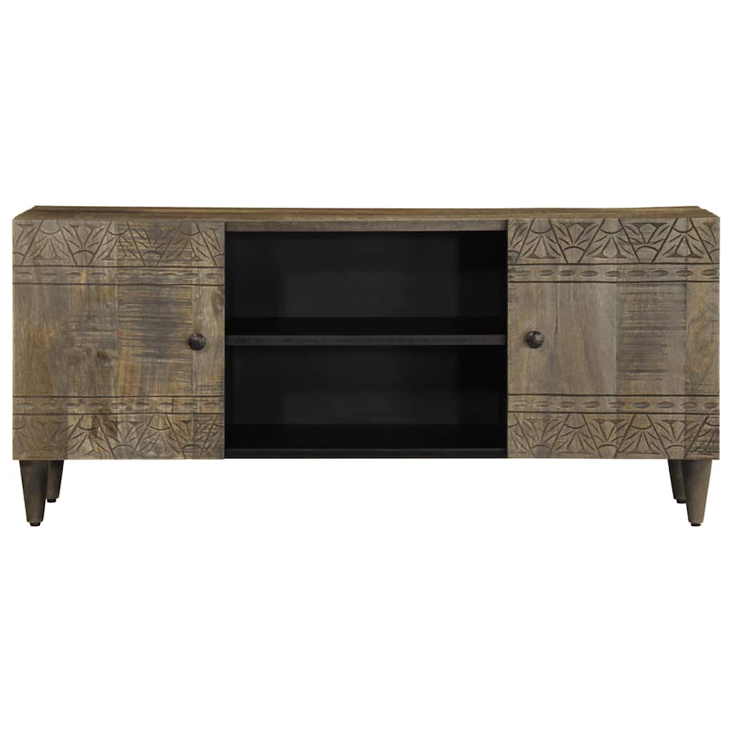vidaXL Szafka RTV Jasnoszara 105x33,5x46 cm Drewno lite Mango