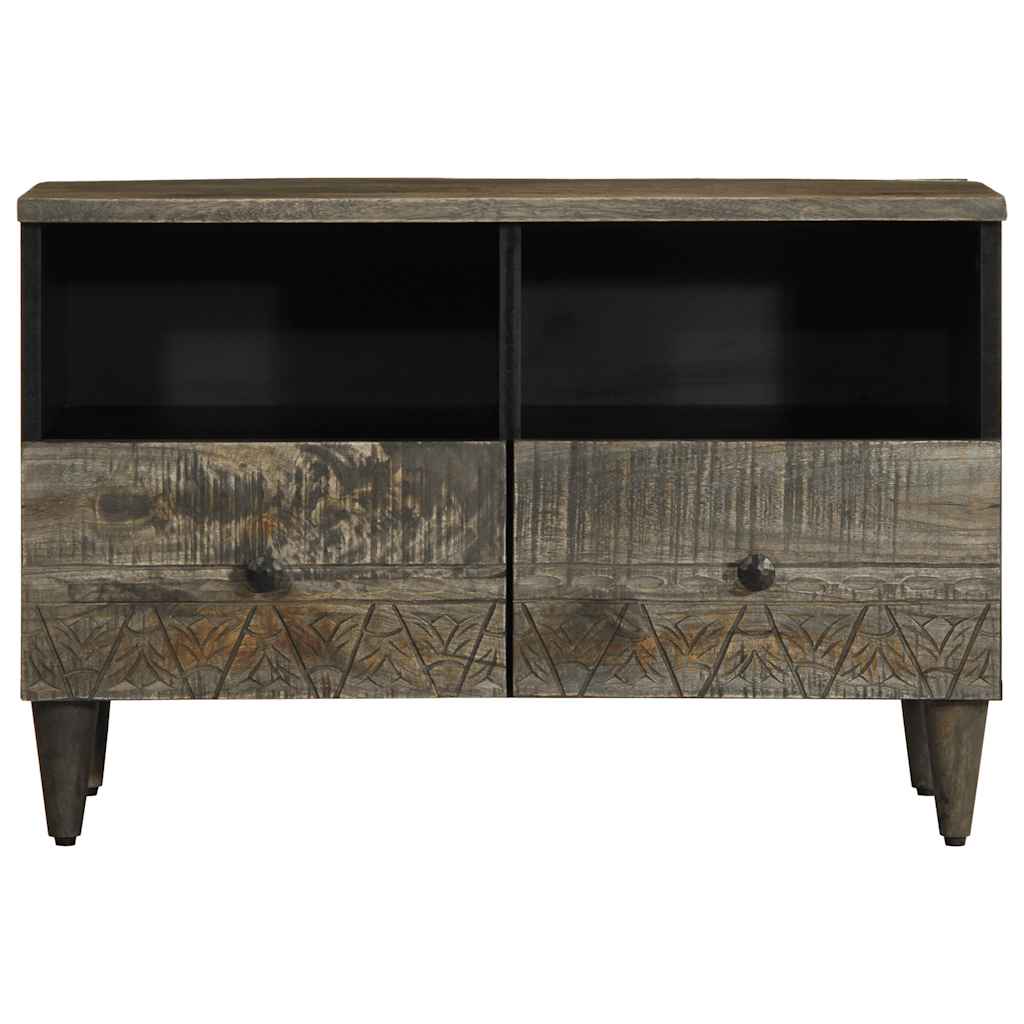 vidaXL Szafka RTV Jasnoszara 70x33,5x46 cm Drewno lite Mango