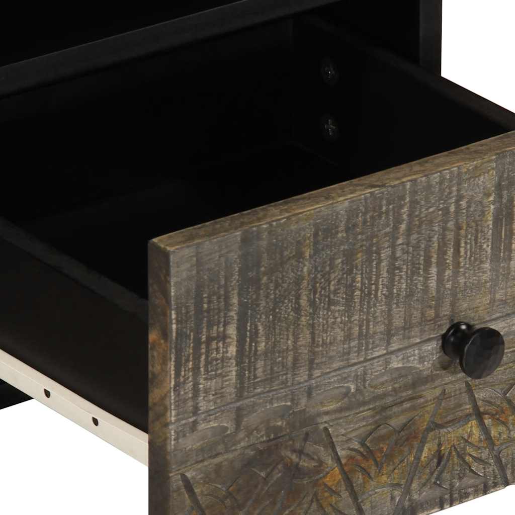 vidaXL Szafka RTV Jasnoszara 70x33,5x46 cm Drewno lite Mango