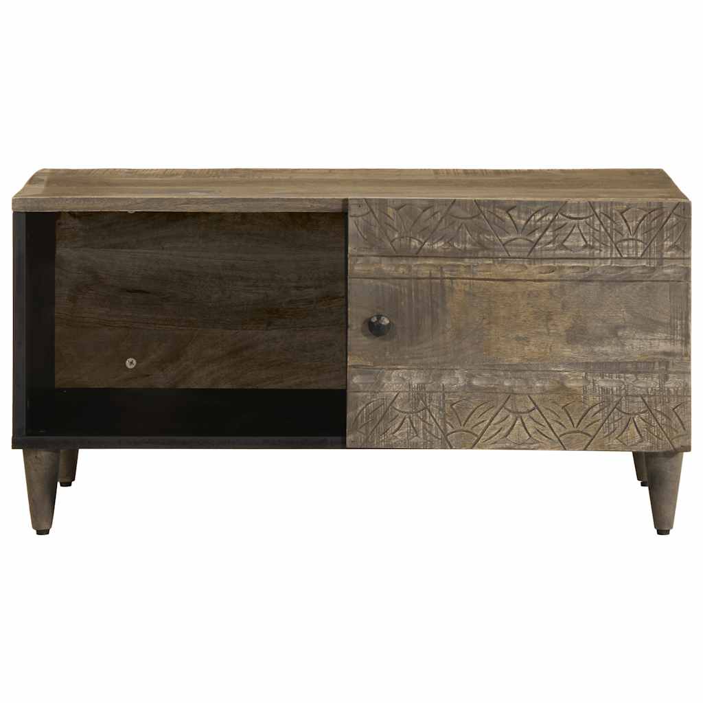 vidaXL Stolik kawowy Jasnoszary 80x50x40 cm Drewno lite Mango