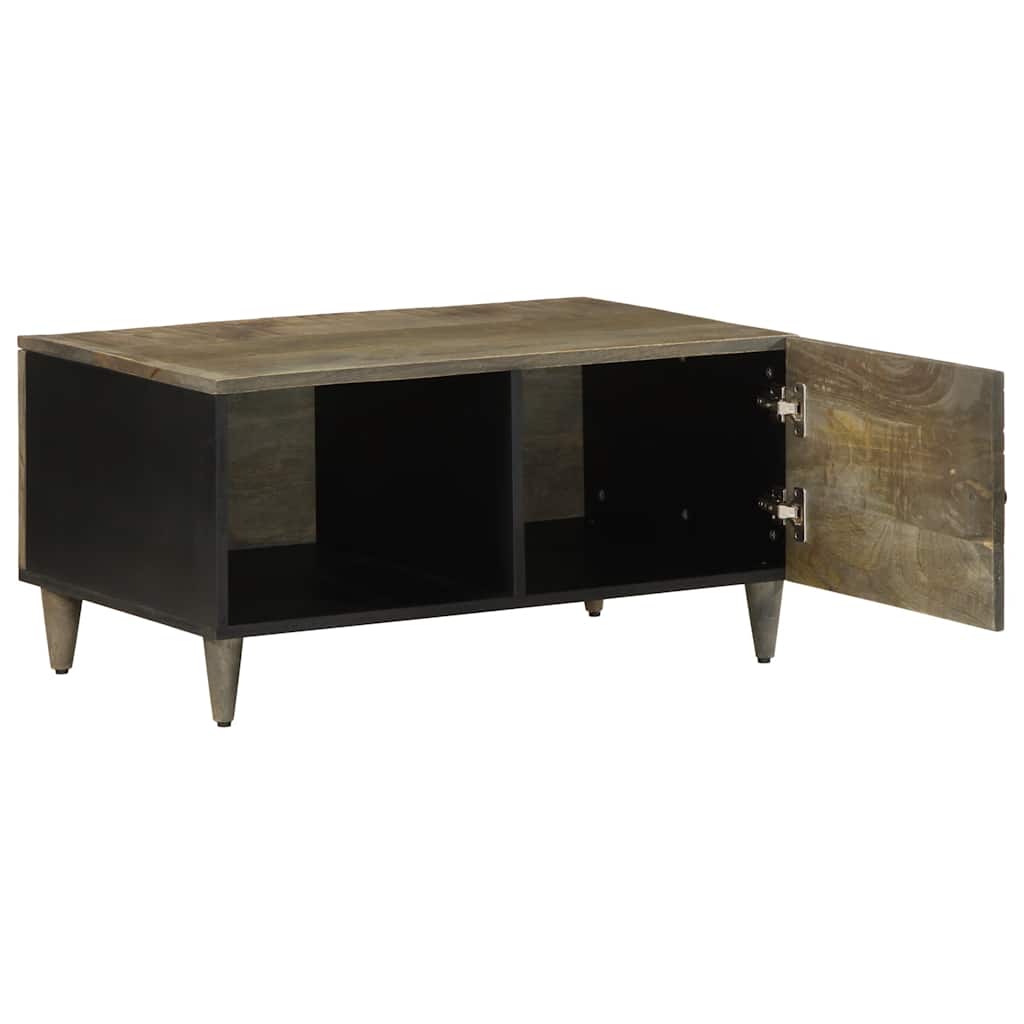 vidaXL Stolik kawowy Jasnoszary 80x50x40 cm Drewno lite Mango