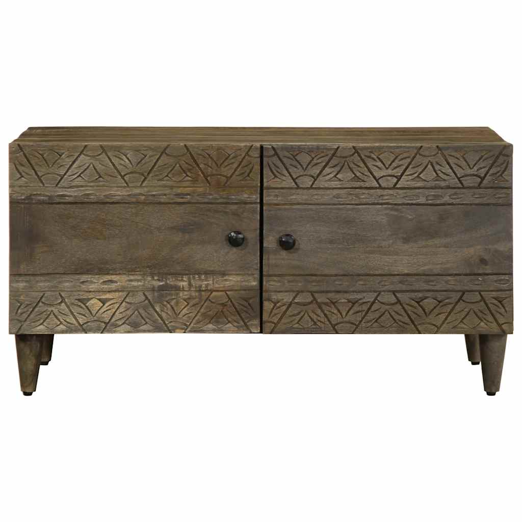 vidaXL Stolik kawowy Jasnoszary 80x50x40 cm Drewno lite Mango