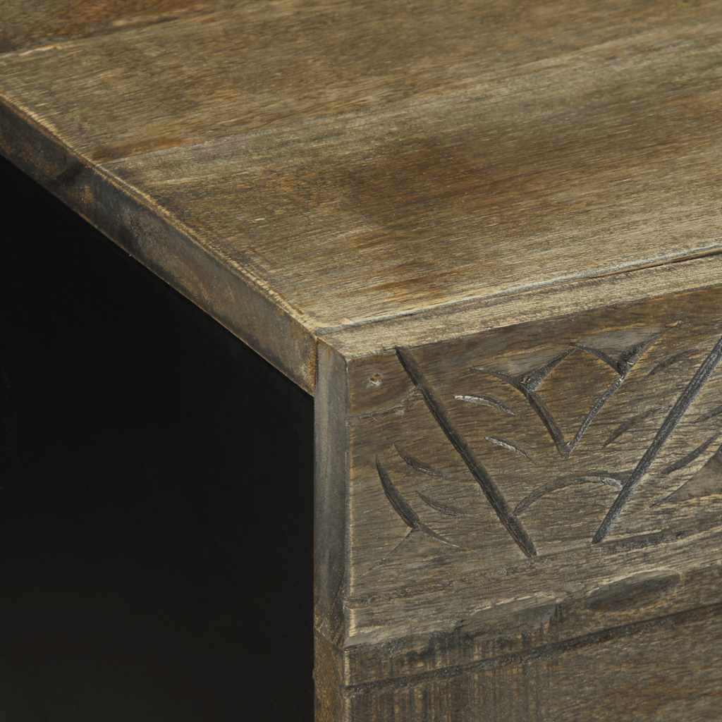 vidaXL Stolik kawowy Jasnoszary 80x50x40 cm Drewno lite Mango