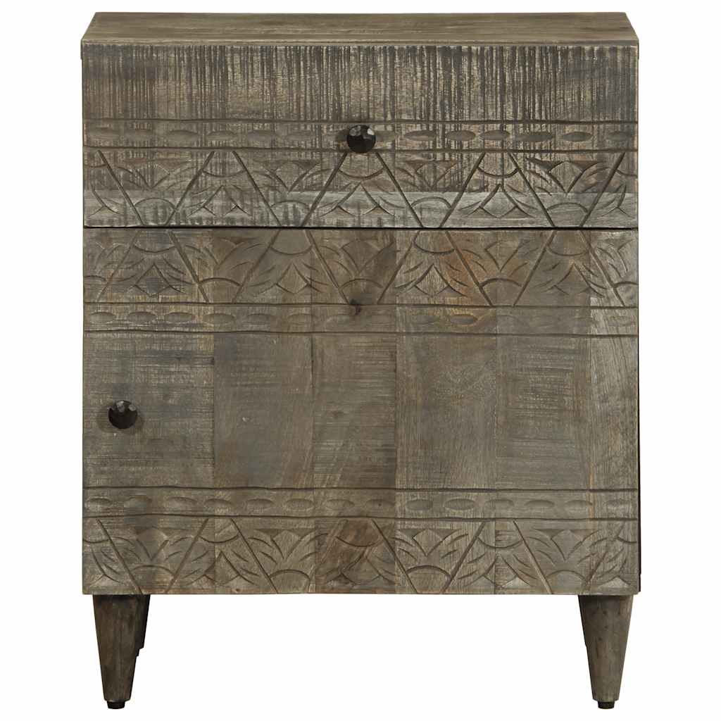 vidaXL Szafka nocna Jasnoszara 50x33x60 cm Drewno lite Mango